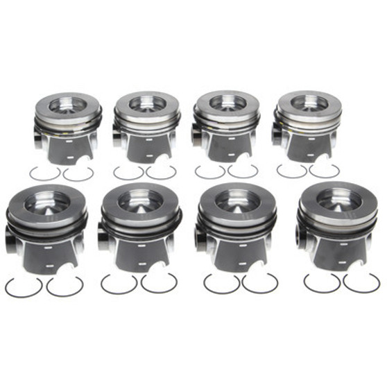 M772243666WR075MM Piston Set w/Rings Ford 6.4L Diesel 8pk