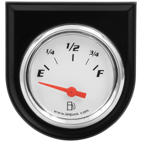 EQUE5362 2.0 Dia Fuel Level Gauge w/Black Panel