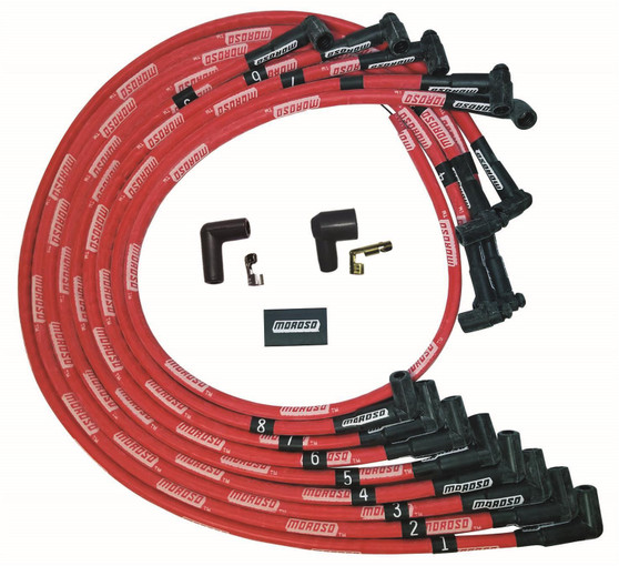 MOR52528 Ultra Plug Wire Set SBC Under V/C Red