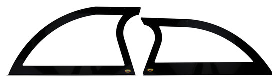 DOM805-AL-BK Aluminum Sails Black Pair Open Style