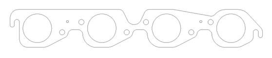 CAGC5996-030 BBC MLS Exhaust Gasket Set 2.130 Round Port