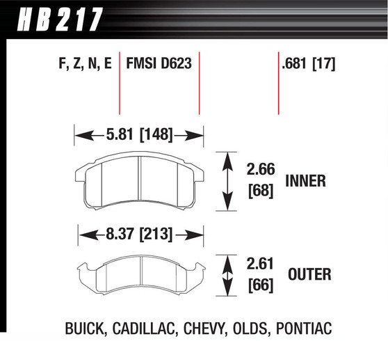 HAWHB217F681 Performance Street Brake Pads (4)
