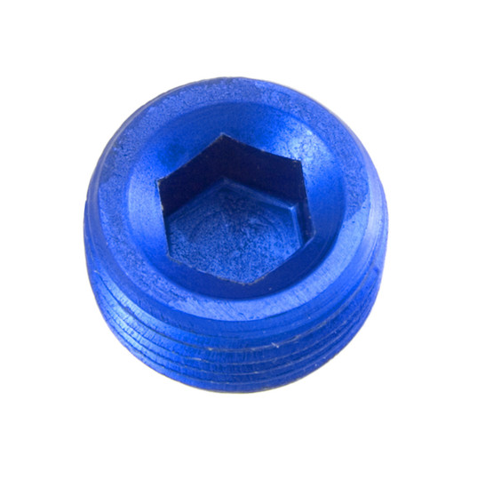 RHP932-08-1 8AN 1/2NPT Pipe Plug Hex Head Blue 2/pkg