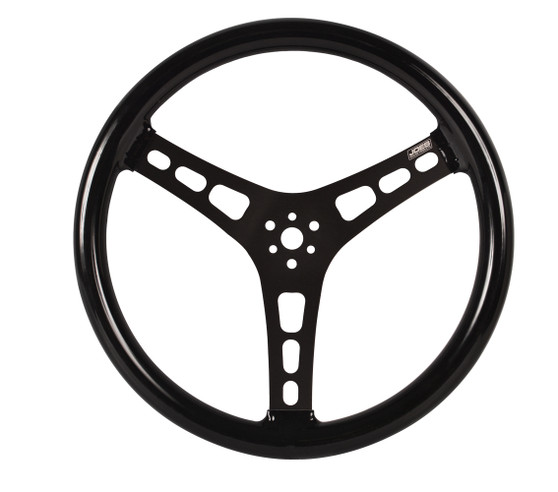 JOE13515-CB Steering Wheel 15in Blk Dished Rubber Coated