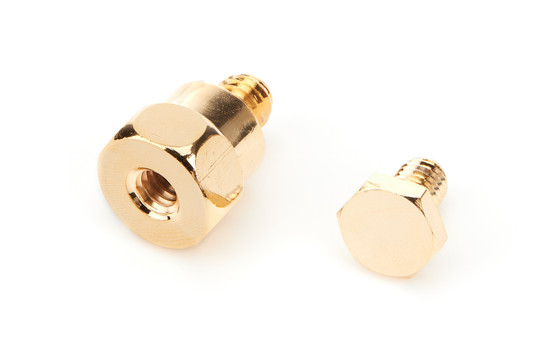 QRP57-665 Battery Terminals Side Mount Gold Bolt (Pair)