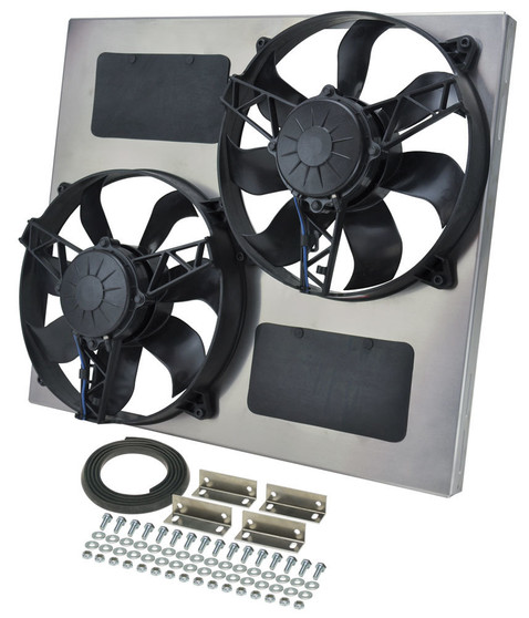 DER16830 Dual RAD Fan w/Alum Shroud Assembly