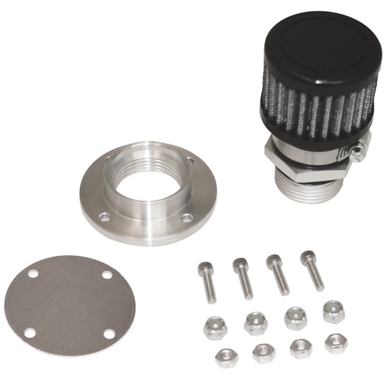 MOR68855 Valve Cover Breather Kit Bolt In Style - Aluminum
