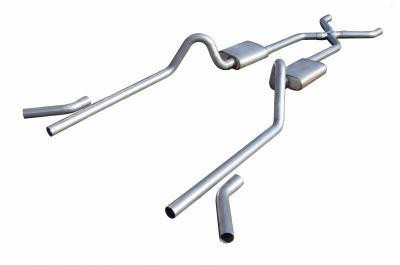 PYPSGC19S 55-57 Chevy 2.5 Exhaust Pocket Kit w/X-Pipe