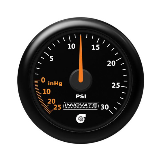 INN39080 MTX 30psi Vacuum/Boost Gauge Kit W/Black Dial