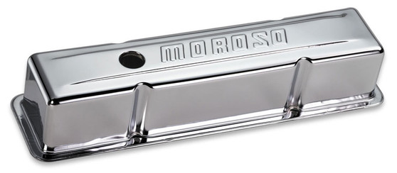 MOR68102 Chrome B/E Valve Covers SBC Tall w/o Baffle