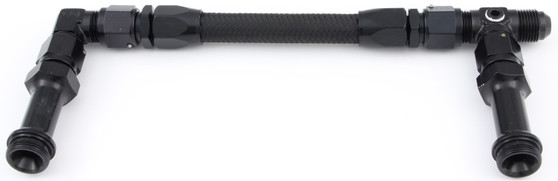 FRG930002-BL #6 Fuel Line Kit 7/8-20 Dual Inlet 4150 Black