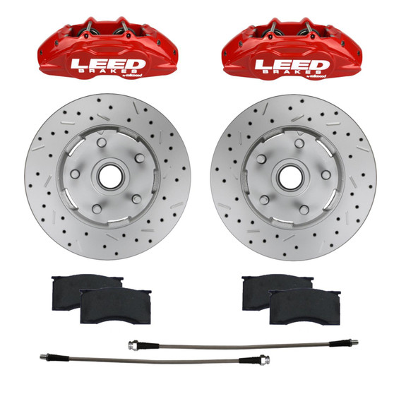LEERCC0005RKX 64-67 Mustang Brake Caliper/Pad/Rotor Kit
