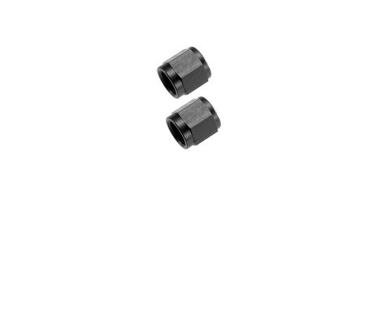 RHP818-06-2 6an Alm Tube Nuts 9/16-18 2pk Black