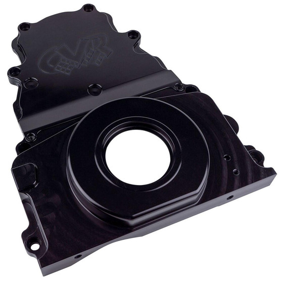 CVRTC2327BK GM LS Billet Timing Cover 2-Piece Black
