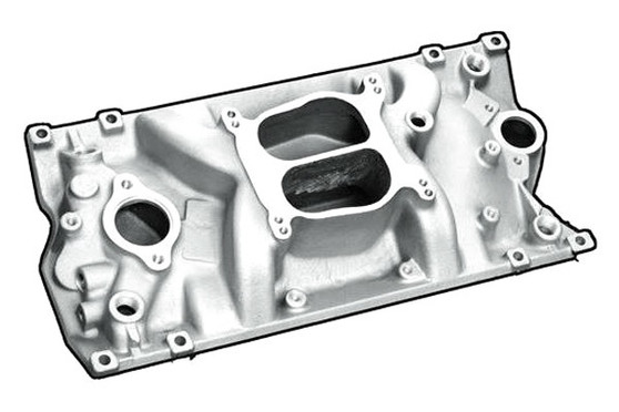 PRP52007 SBC Power+Plus PS Vortec Manifold - Satin