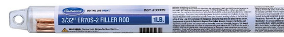 EAS33339 Filler Rod ER70S-2 3/32 1LB