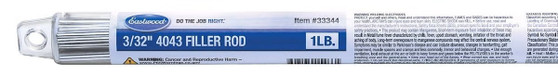 EAS33344 Filler Rod 4043 3/32in 1LB