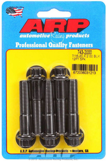 ARP743-2000 7/16-20 x 2.000 12pt Bolt Kit 5pk
