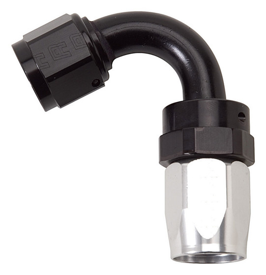 RUS613423 10AN 120Deg Swivel Tight Radius CLR/BLK