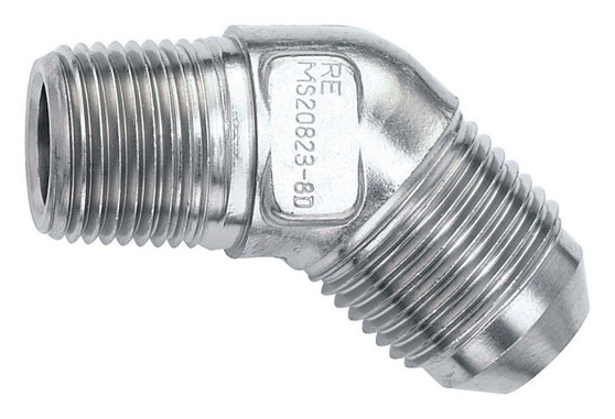 RUS660932 #3 to 1/8 NPT 45 Deg S Adapter