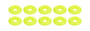 ALL18698 Countersunk Washer Fluorescent Yellow 10pk
