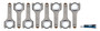 CRLCR5287-8 SBC 6.125 H-Beam Rod Set  w/1.889 Pin Dia