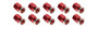 ALL72059 QC Cover Nuts Short Red 10pk