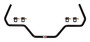 QA152878 Sway Bar Kit Rear 1in 78-87 GM A/G Body