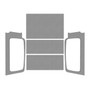 DSN50605 2004-06 Jeep Wrangler LJ Headliner Kit Gray