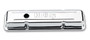 HLY241-80 SBC Chrome Valve Covers w/Holley Logo - Short