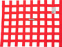 RQP725015 Ribbon Window Net SFI Red