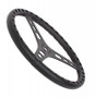 JOE13533-B 13in LW Flat Steering Wheel Black Aluminum