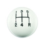 HUR163-0014 Mustang 5-Speed White Classic Shift Knob