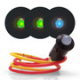 KICKICSWIND2DASH 12V LED Dash Indicator Lights 2 Green 1 Blue