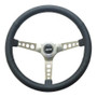 GTP35-5445 Steering Wheel Retro Leather Stainless Spokes