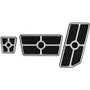 BSP198625 Universal Pedal Kits Grooved Black