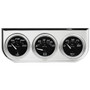 EQUE7200 2.0 Dia Triple Gauge Set w/Chrome Panel