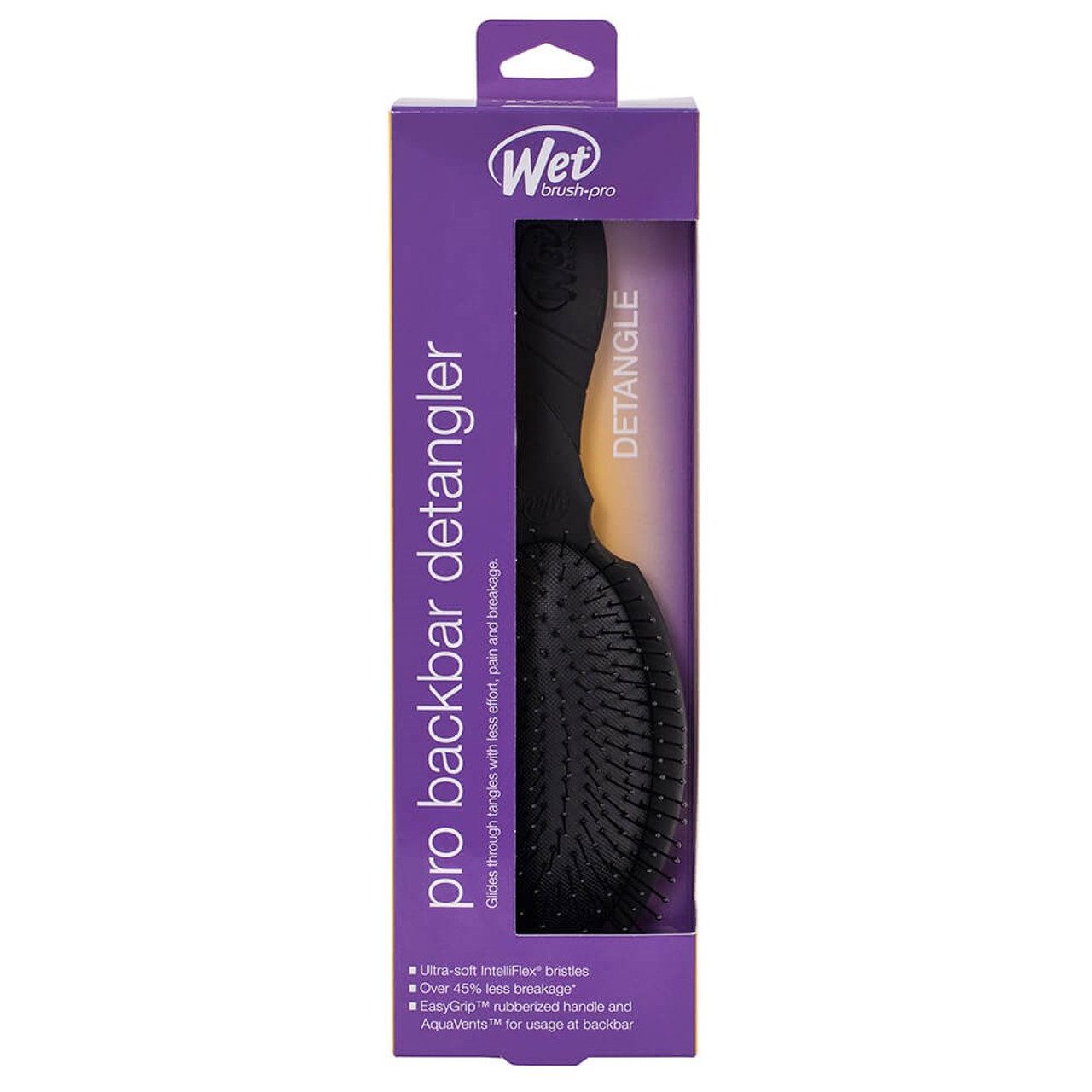 Wet Brush Pro Backbar Detangler Hair Brush - Black