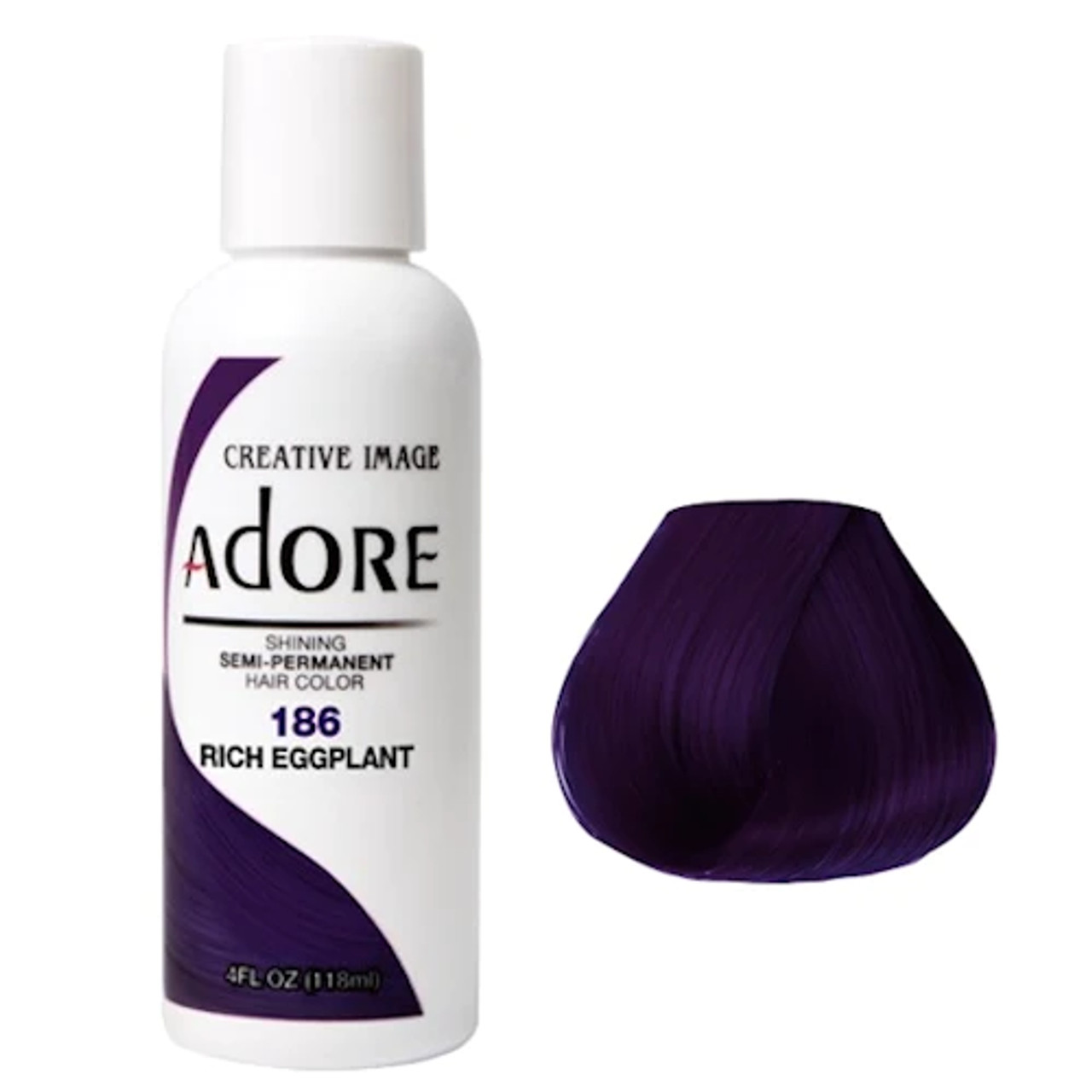 Adore Semi Permanent Hair Color Rich Eggplant 186 118ml