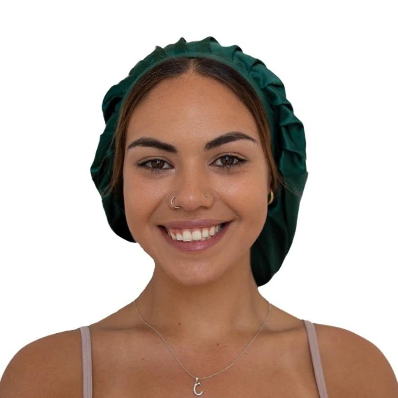 Strands of Silk Sleeping Cap - Dark Green ML