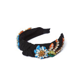 Sarah J Curtis Daisy Headband -  Black
