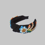 Sarah J Curtis Daisy Headband -  Black