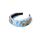 Sarah J Curtis Daisy Headband -  Soft Blue