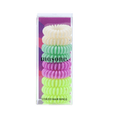 Masone Coiled Hair Rings – Fluoro Rainbow