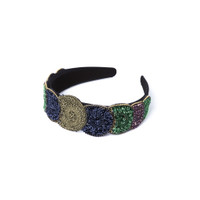 Sarah J Curtis Beaded Headband Emerald