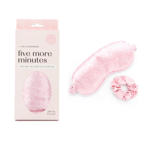 Lemon Lavender Five More Minutes Sleep Mask & Scrunchie Set – Staycation