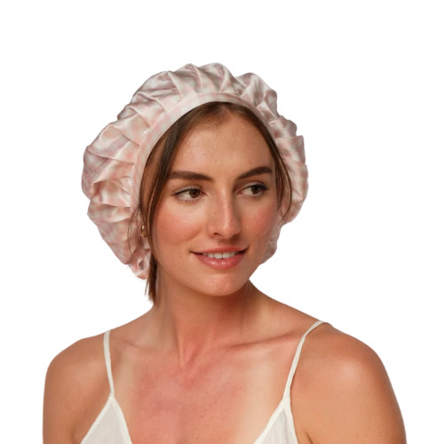 Strands of Silk Sleeping Cap - Pink Gingham ML