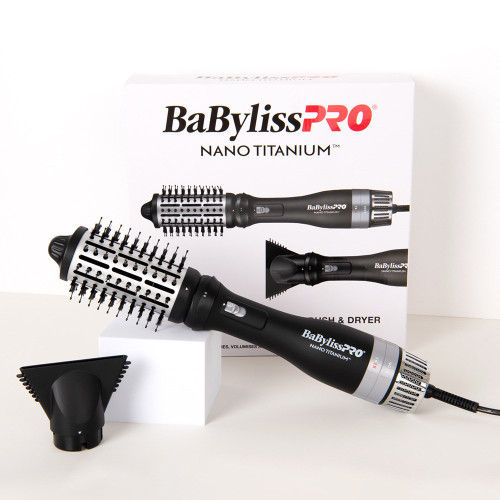 BaByliss PRO Nano Titanium Hot Brush & Hair Dryer