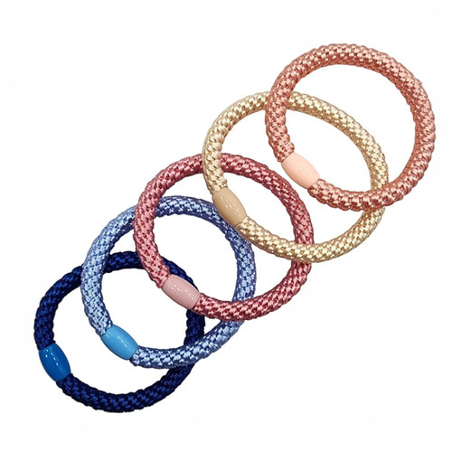 Pink Pewter Pony Elastics in Cylinder – Candy Shop 5 Piece Set