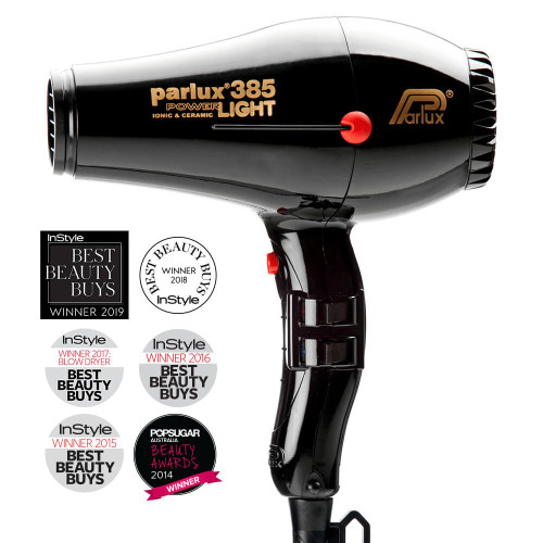 Parlux 385 Powerlight Ceramic & Ionic Hair Dryer 2150W - Black